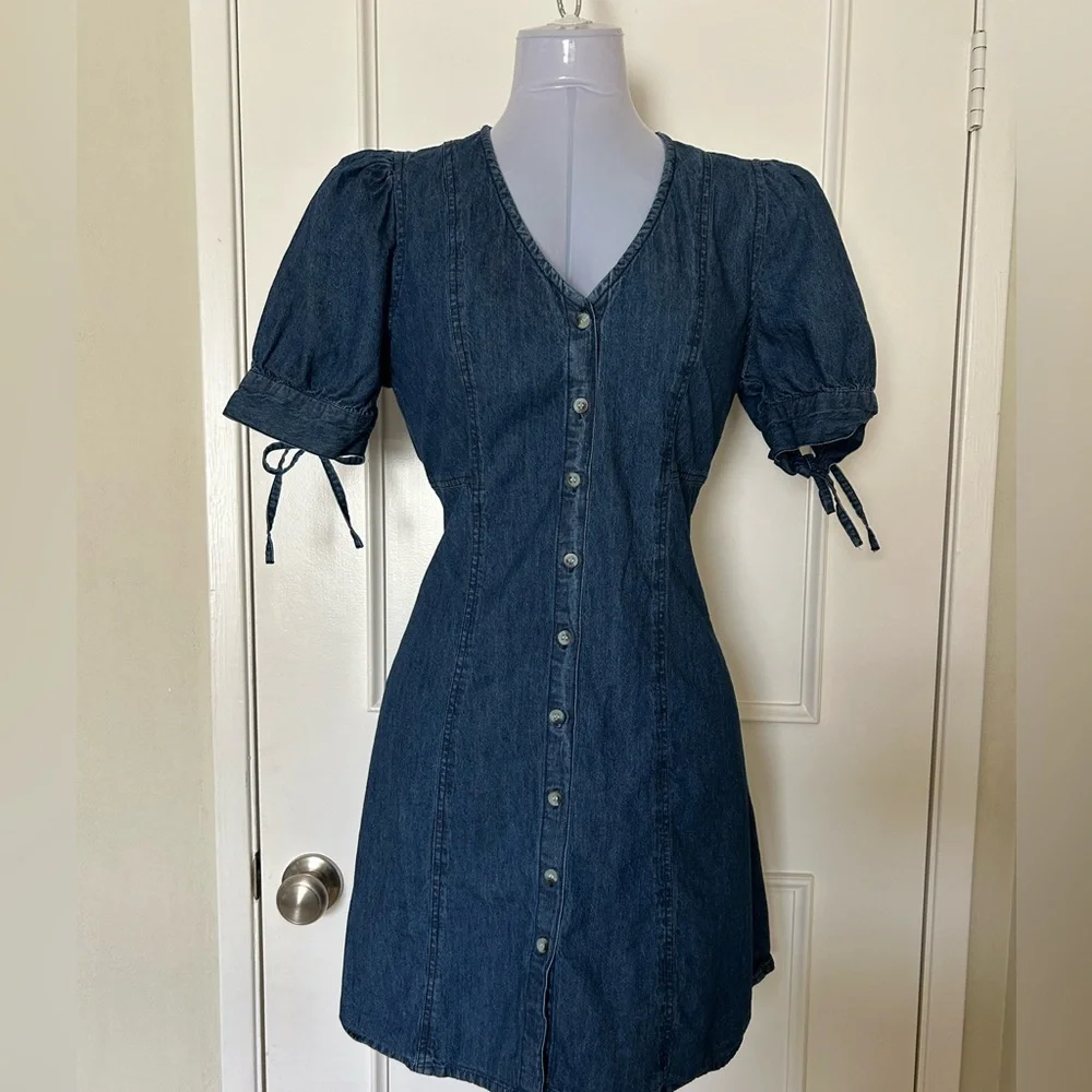 Sim & Sam Denim Button-Up Dress. Size XL. - Picture 1 of 8